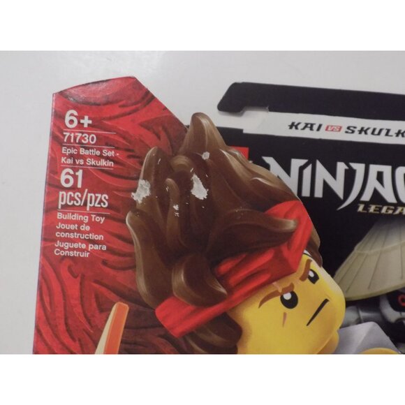 LEGO NINJAGO Epic Battle Set – Kai vs. Skulkin Building Kit  71730 - Slight Tear - Picture 5 of 5